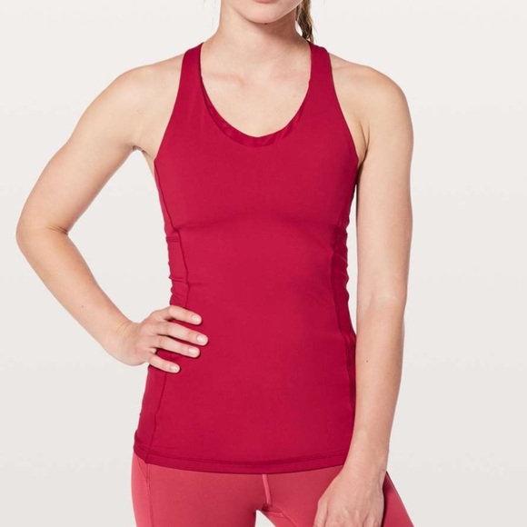 lululemon athletica Tops - Lululemon Women’s Stash N Run Tank Ruby Red‎ / Glossy Size 6 W1BB5S